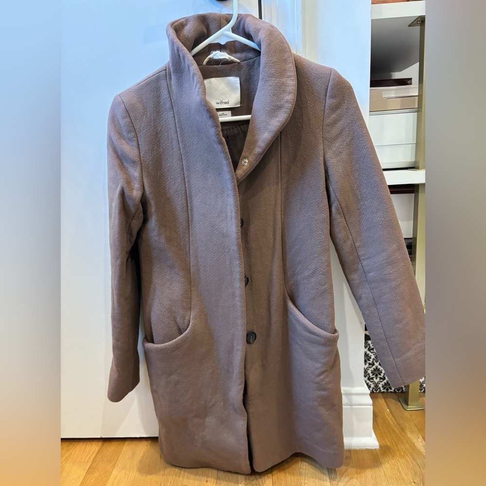 Aritizia Wilfred Cocoon Coat in Tan - XXS